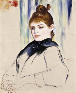 Young Girl with a Chignon by Pierre Auguste Renoir