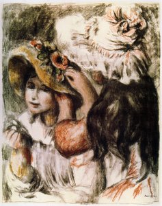 Pinning the Hat by Pierre Auguste Renoir