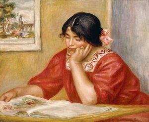 Leontine Reading by Pierre Auguste Renoir