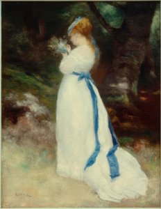 Lise with a Bouquet of Wildflowers