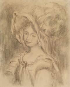 Mme Dieterle in a Hat by Pierre Auguste Renoir