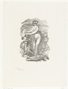Naked Woman Standing Next to a Vine by Pierre Auguste Renoir