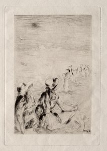On the Beach at Berneval by Pierre Auguste Renoir