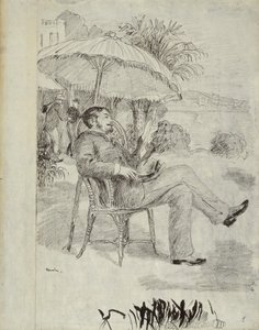On the Terrace of a Hotel in Bordighera: The Painter Jean Martin Reviews his Bill by Pierre Auguste Renoir