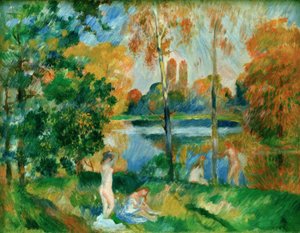 Landscape with Bathers by Pierre Auguste Renoir