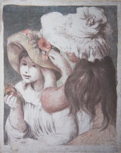 Pinning the Hat by Pierre Auguste Renoir