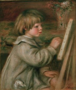 Portrait of Claude Renoir Painting. Claude at the Easel