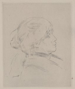 Portrait of Berthe Morisot by Pierre Auguste Renoir