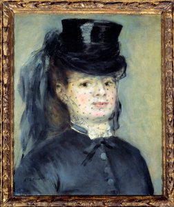 Portrait of Madame Darras, nee Henriette Oudiette, Wife of Captain Paul Darras (Study for the Amazon of 1873) by Pierre Auguste Renoir