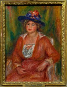 Portrait of Seated Woman. Painting by Pierre Auguste Renoir
