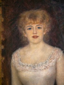 Portrait of the Actress Jeanne Samary (detail) by Pierre Auguste Renoir
