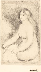 Seated Bather by Pierre Auguste Renoir