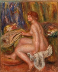 Seated Female Nude, Profile View by Pierre Auguste Renoir