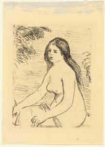 Seated Nude Woman by Pierre Auguste Renoir