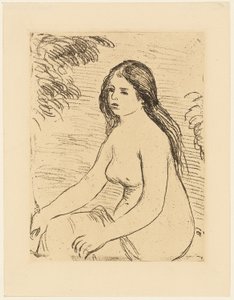 Seated Nude Woman by Pierre Auguste Renoir