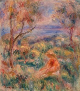 Seated Woman with Sea in the Distance by Pierre Auguste Renoir