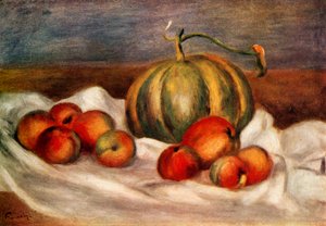 Still Life With Melon And Peaches