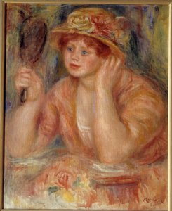 The woman in the mirror by Pierre Auguste Renoir