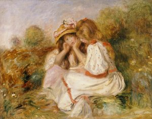 Two Girls, c.1890 by Pierre Auguste Renoir