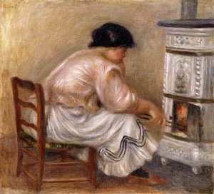 Woman at the Corner of the Stove by Pierre Auguste Renoir