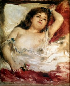 Woman stretches: the rose. Painting by Pierre Auguste Renoir