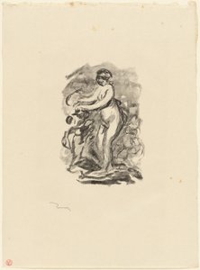 Woman with Grapevine (1st Variant) by Pierre Auguste Renoir