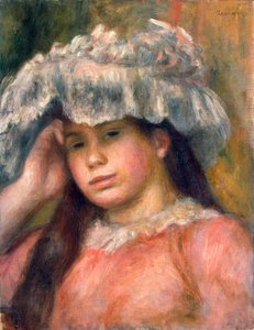 Young Girl in a Hat by Pierre Auguste Renoir