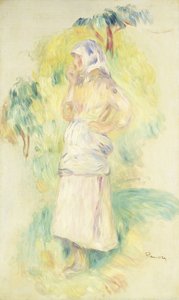 Young Peasant Eating an Apple by Pierre Auguste Renoir
