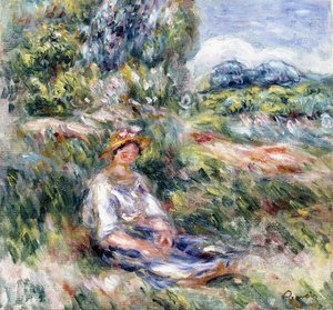 Young Woman Sitting in a Meadow
