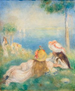 Young Girls by the Sea, c. 1894 by Pierre Auguste Renoir
