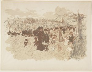 Avenue in the Bois de Boulogne, c. 1898 (published 1899) by Pierre Bonnard