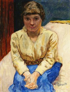 Girl Sitting, with Hands Crossed, c.1916 by Pierre Bonnard