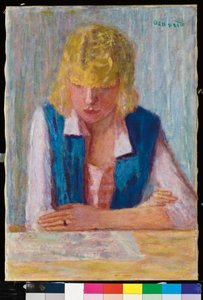 The Blonde in the Blue Vest by Pierre Bonnard