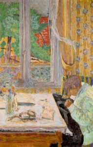 The Seamstress, or Sewing by the Window by Pierre Bonnard