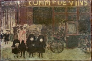 The Cab or The Wine Trade or The School Exit by Pierre Bonnard