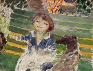 Little Girl with a Dog