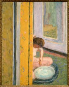 Nude with Yellow Curtain by Pierre Bonnard