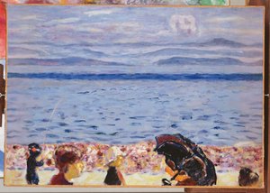 The Beach, Blue Sea by Pierre Bonnard