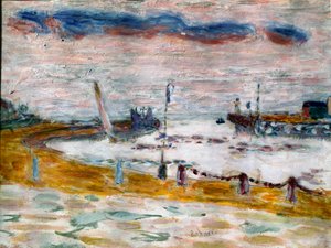 The Exit of the Port in Trouville in Normandy