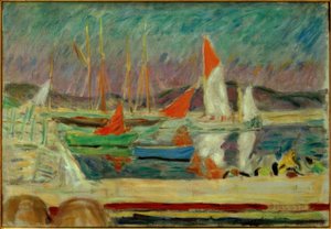 Sailboats in the Port of Saint-Tropez by Pierre Bonnard