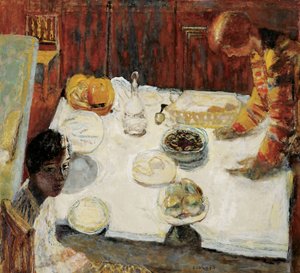 White Tablecloth Dining Room by Pierre Bonnard