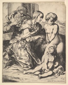 Virgin Kneeling Before Christ, 1610-42 by Pierre Brebiette