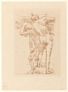 Study of Two Naked Men with a Bundle of Straw by Pierre Cécile Puvis de Chavannes