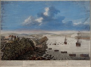 A View of the Landing place above the Town of Quebec describing the Assault on the Heights of Abraham, September 13th 1759, c.1760 by Pierre Charles Canot
