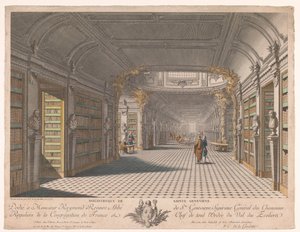 Library of the Abbey of Sainte-Geneviève in Paris by Pierre Claude Delagardette