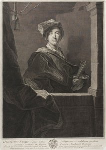 Portrait of Hyacinthe Rigaud by Pierre Drevet