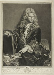 Portrait of Robert de Cotte by Pierre Drevet