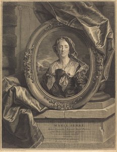 Maria Serre, Mother of Hyacinth Rigaud by Pierre Drevet after Hyacinthe Rigaud