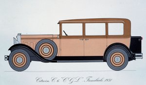 Plate Representing the 1931 Citroen Family Car by Pierre Dumont