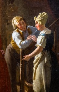 The Cancans at the Doorwoman by Pierre Duval Le Camus